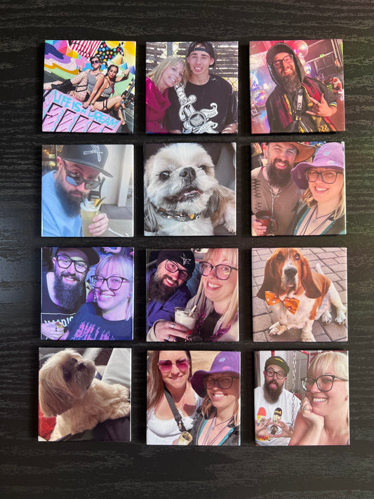 Twelve Custom Photo Magnets